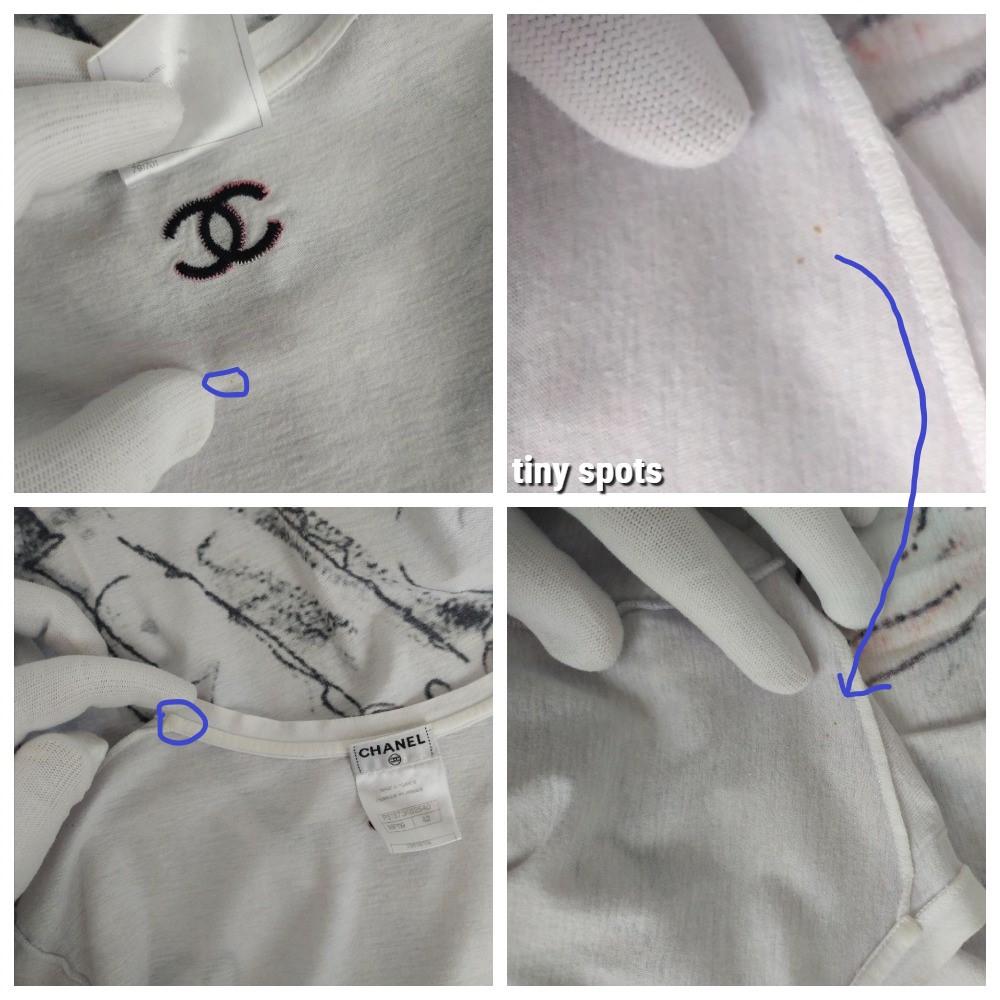 Chanel Logo Coco Chanel Smoking Printed T-Shirt Pre-Owned For Sale 15