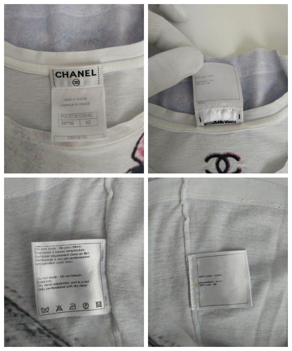 Chanel Logo Coco Chanel Smoking bedrucktes T-Shirt Pre-Owned  im Zustand „Gut“ im Angebot in Алматинский Почтамт, KZ