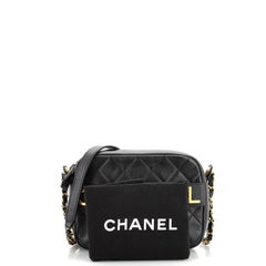 Chanel Logo Enchained Camera Case Calfskin matelassé