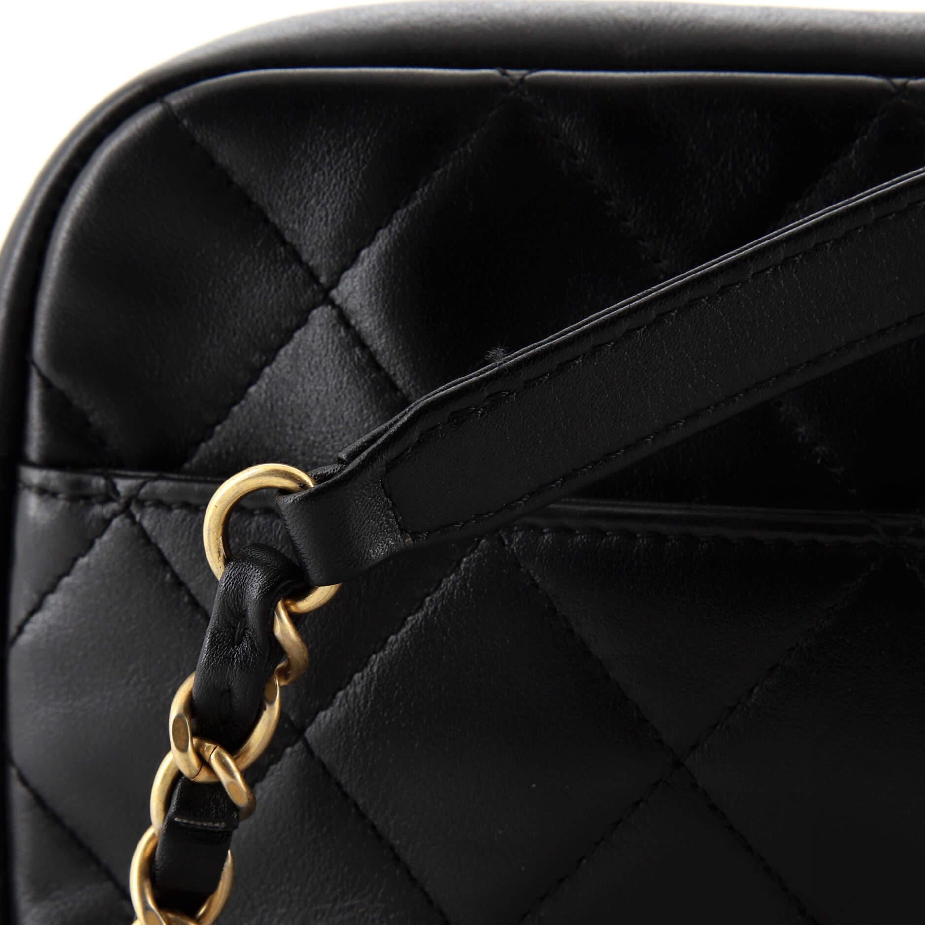 Chanel Logo Enchained Camera Case Quilted Calfskin 5