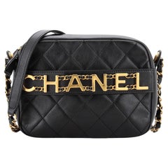 CHANEL, Bags, Chanelshiny Caviar Quilted Chain Melody Camera Bag Black