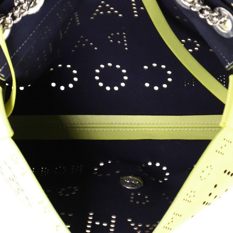 Chanel Logo Eyelets Flap Bag Perforated Calfskin 2