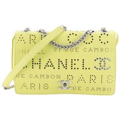 Chanel Logo Eyelets Flap Bag Perforated Calfskin