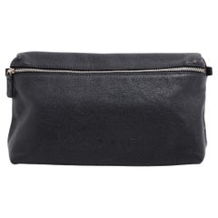 Chanel Logo Leather Pouch Black
