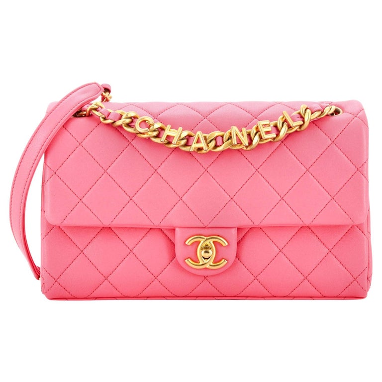 Chanel Logo Flap Bag - 295 For Sale on 1stDibs