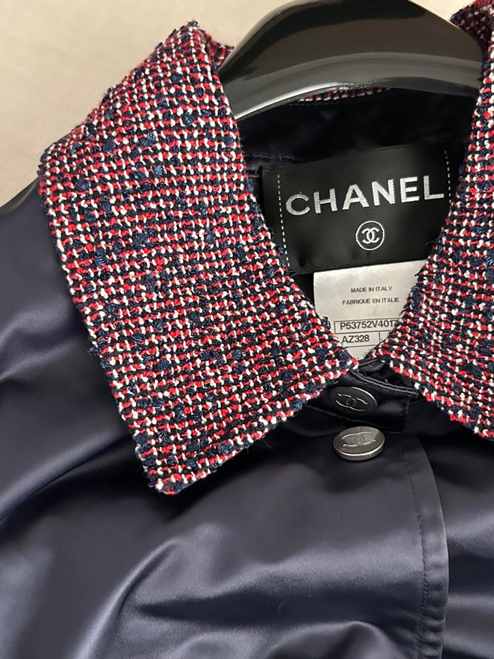 Chanel Logo Oversized Bombay Jacket 6
