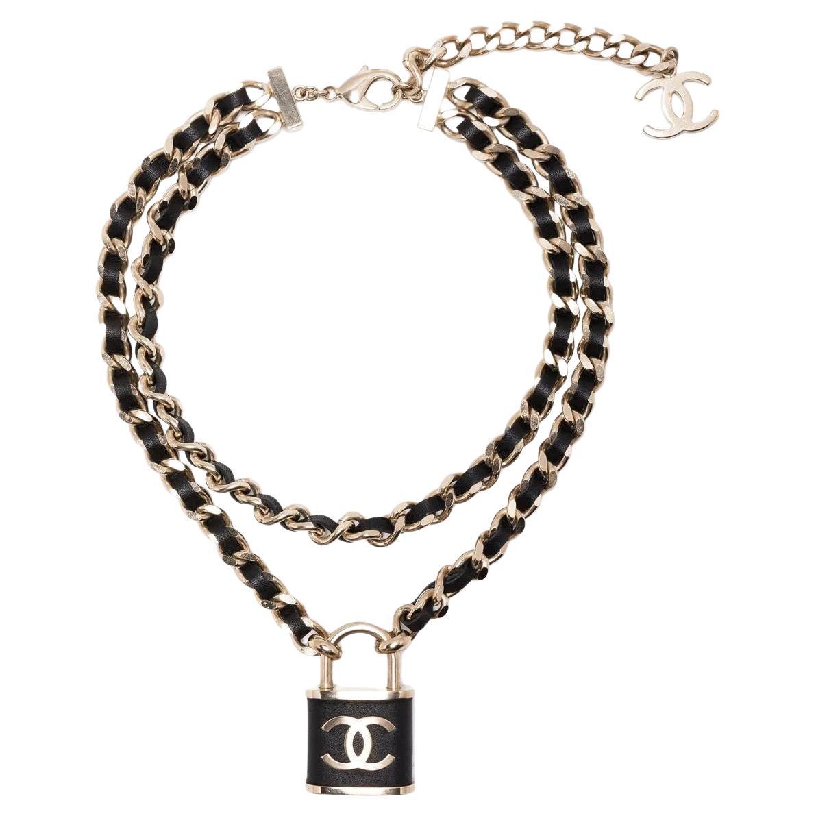 Chanel Logo Padlock Necklace