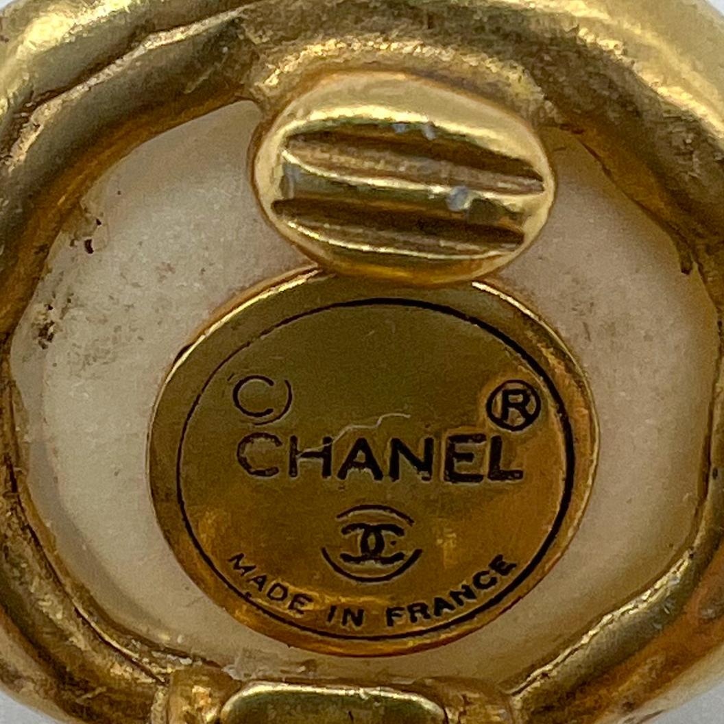 Women's or Men's Chanel Logo Plaque Medallion Clip-on Earrings