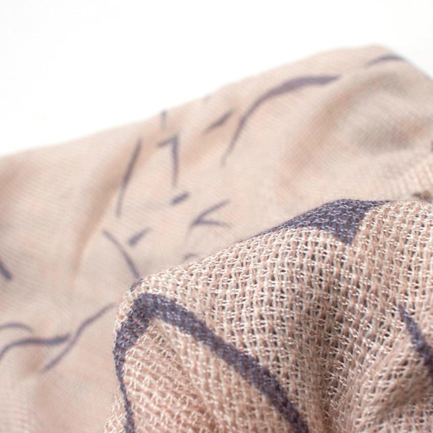 Women's Chanel Logo-Print Cashmere and Silk-Blend Scarf