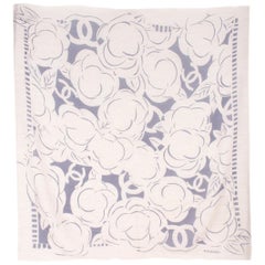 Chanel Logo-Print Cashmere and Silk-Blend Scarf 