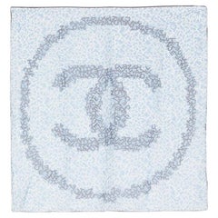 Chanel Logo Print Silk Scarf