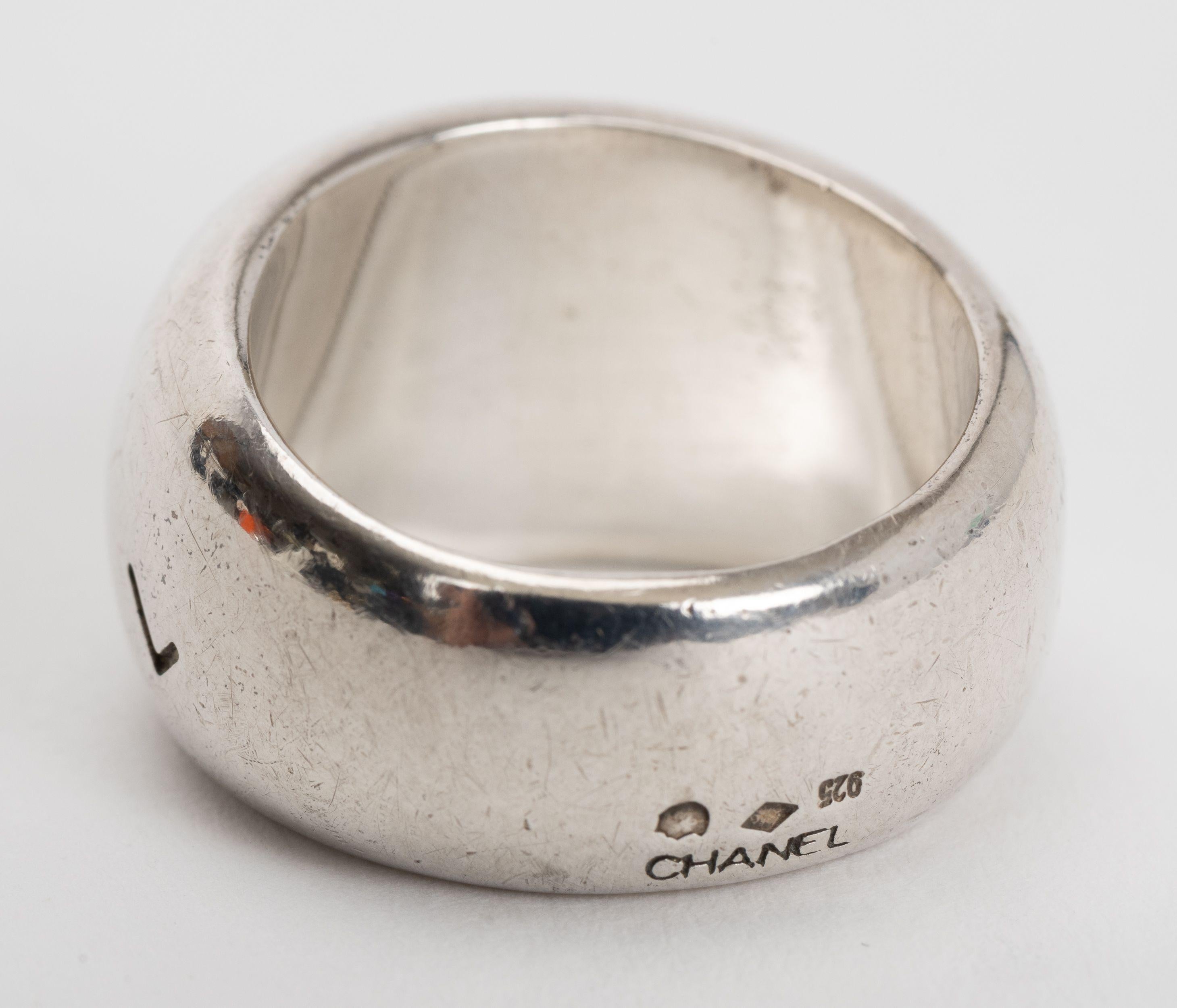 chanel silver ring