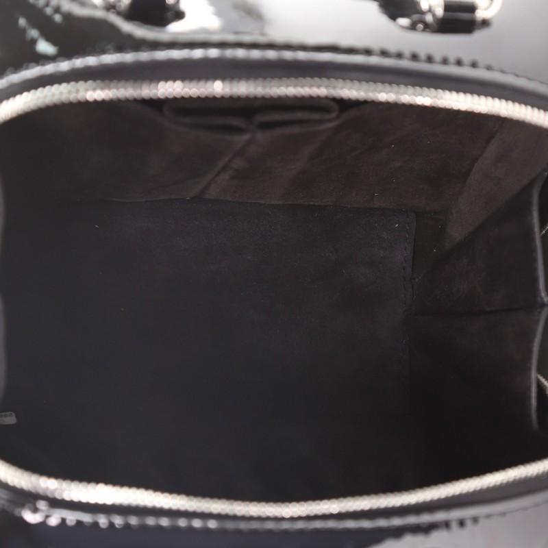 Chanel Logo Strap Vanity Case Quilted Patent Small 2