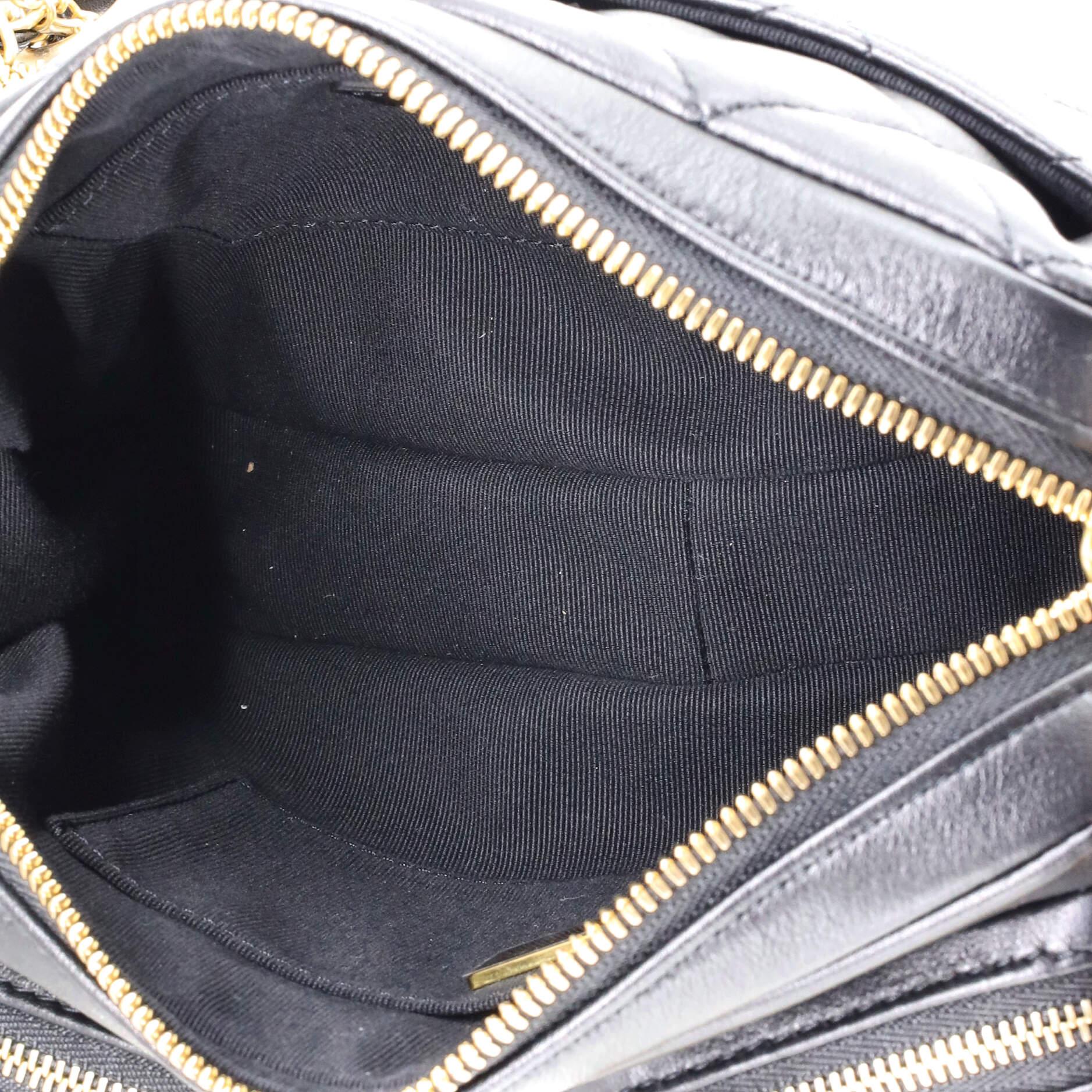 Chanel Logo Twin Pockets Chain Camera Case Quilted Calfskin Small 1