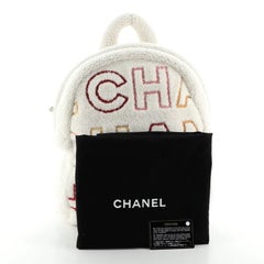 Chanel Logo Zip Backpack Shearling