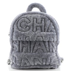 Chanel Logo Zip Backpack Shearling