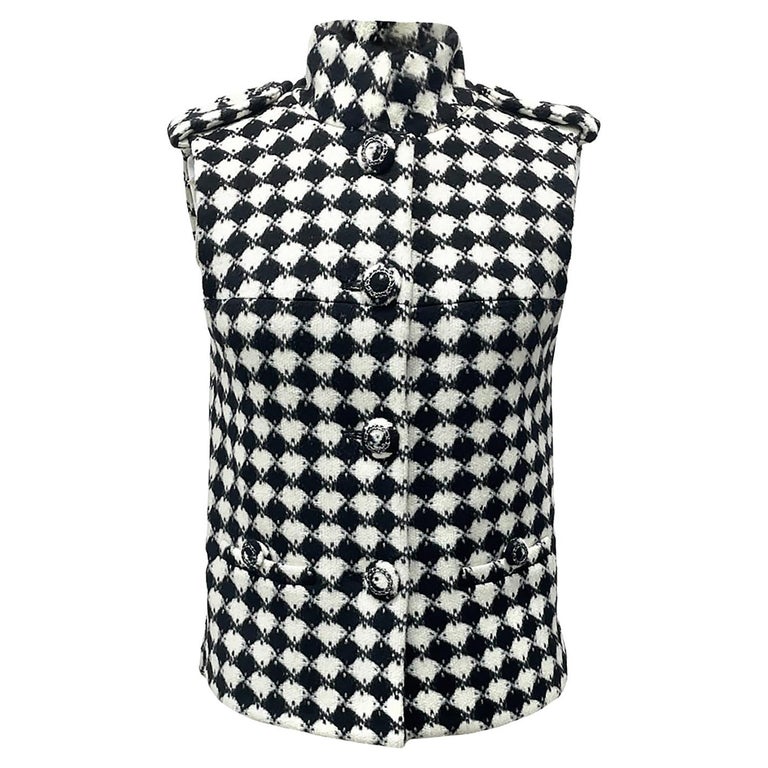 Chanel New Ribbon Tweed Runway Jacket Vest For Sale at 1stDibs