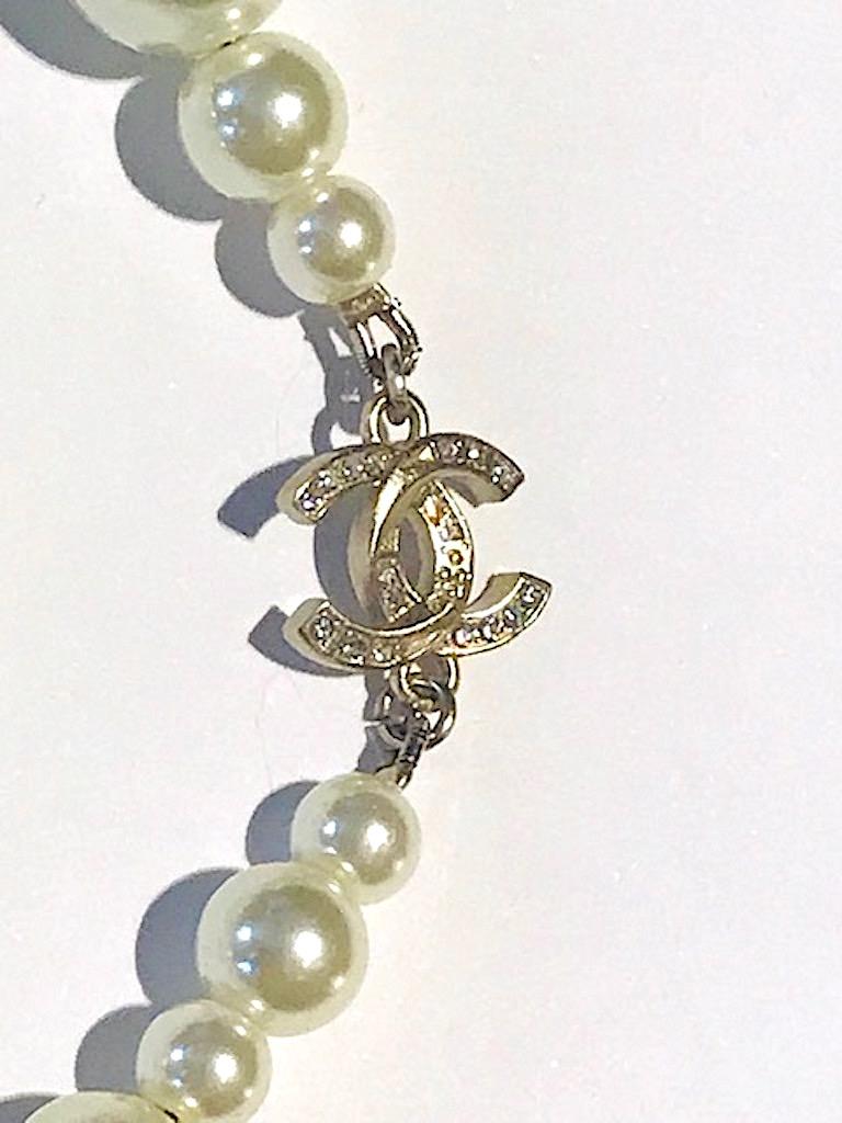 Chanel Long 3 Strand Pearl Necklace, 2018 at 1stDibs chanel long pearl necklace, chanel pearl