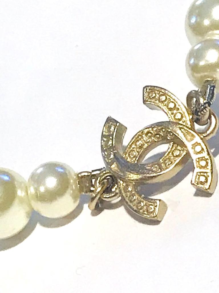 Chanel Long 3 Strand Pearl Necklace, 2018 at 1stDibs chanel long pearl necklace, chanel pearl