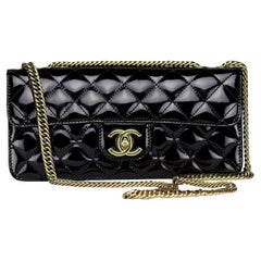 Chanel Long Bijoux Chain Patent Leather Classic Flap Bag