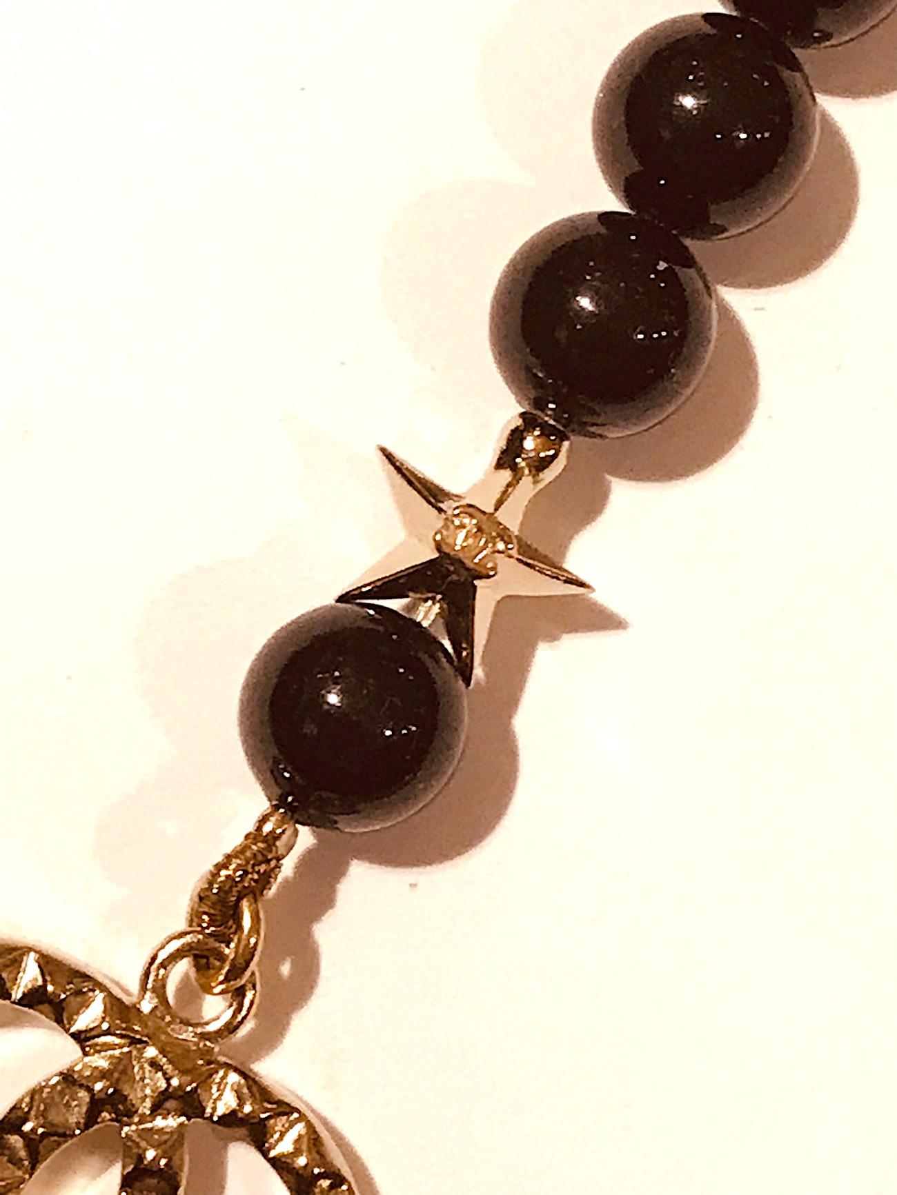 Chanel Long Black Glass Bead & Star Necklace, 2017 Cruise Collection 5