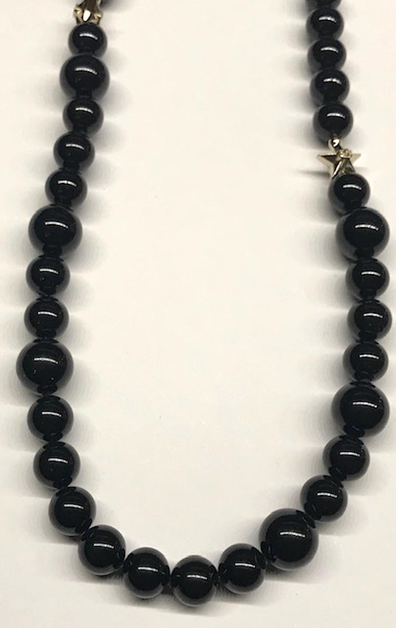 Chanel Long Black Glass Bead & Star Necklace, 2017 Cruise Collection 3