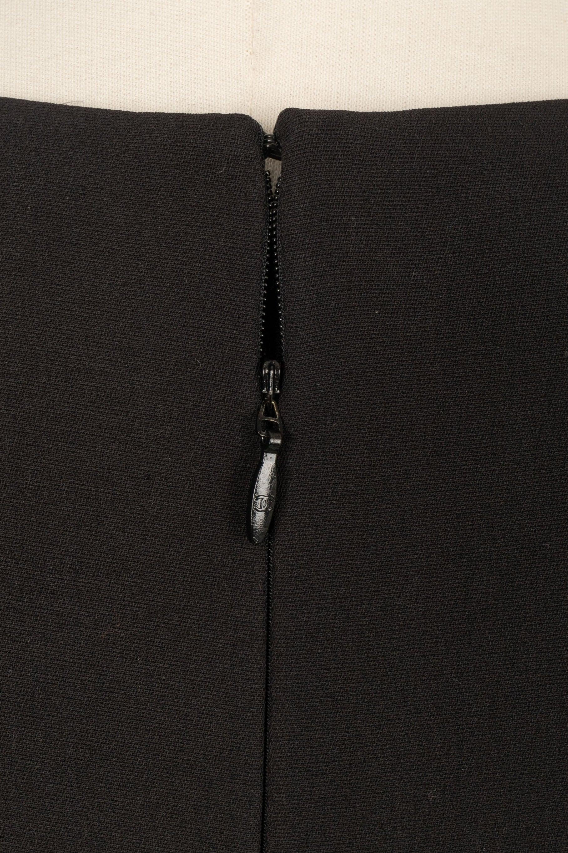 Chanel Long Black Silk Dress, 2008 For Sale 6