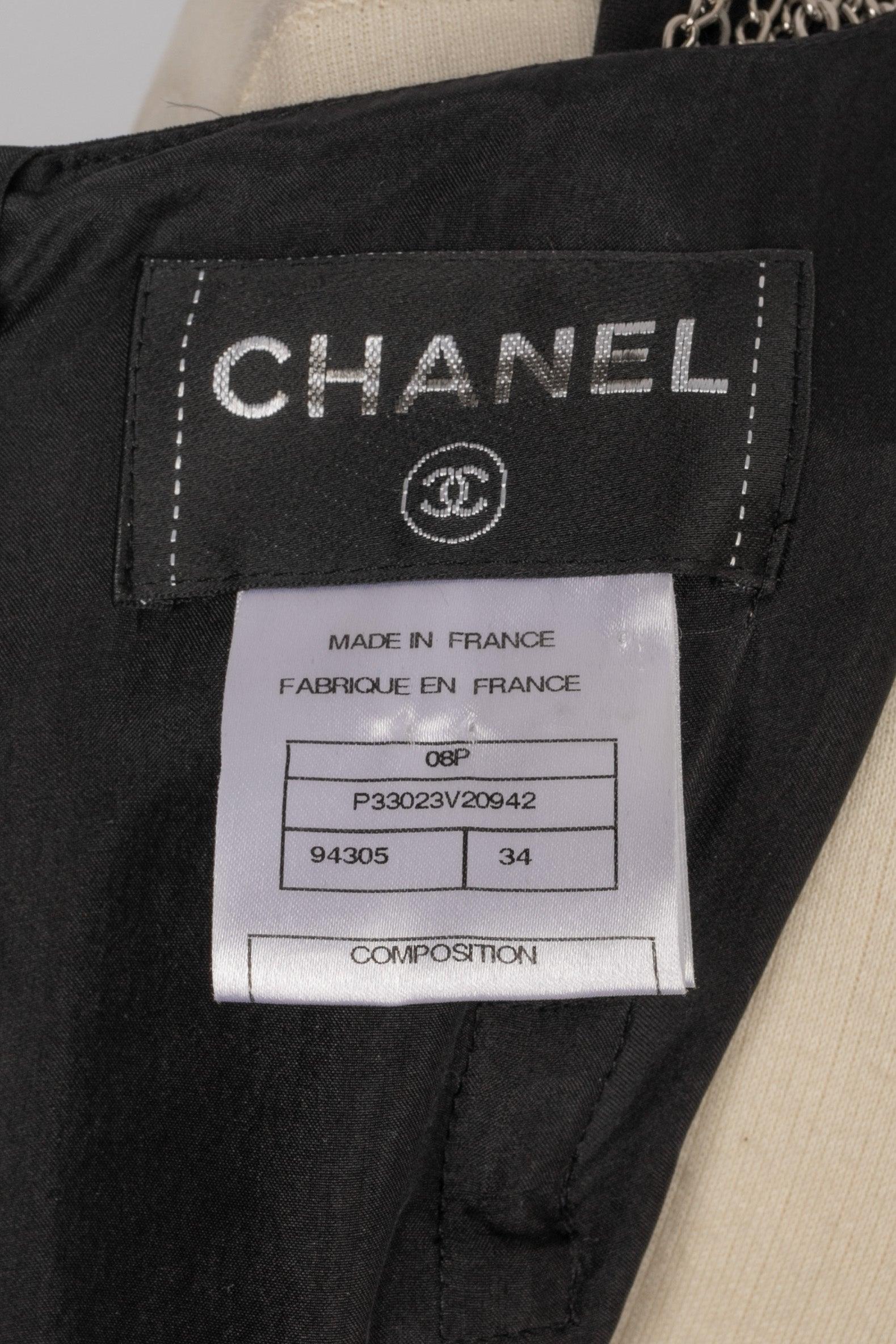 Chanel Long Black Silk Dress, 2008 For Sale 7