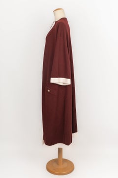 Chanel Long Burgundy Cashmere Cardigan
