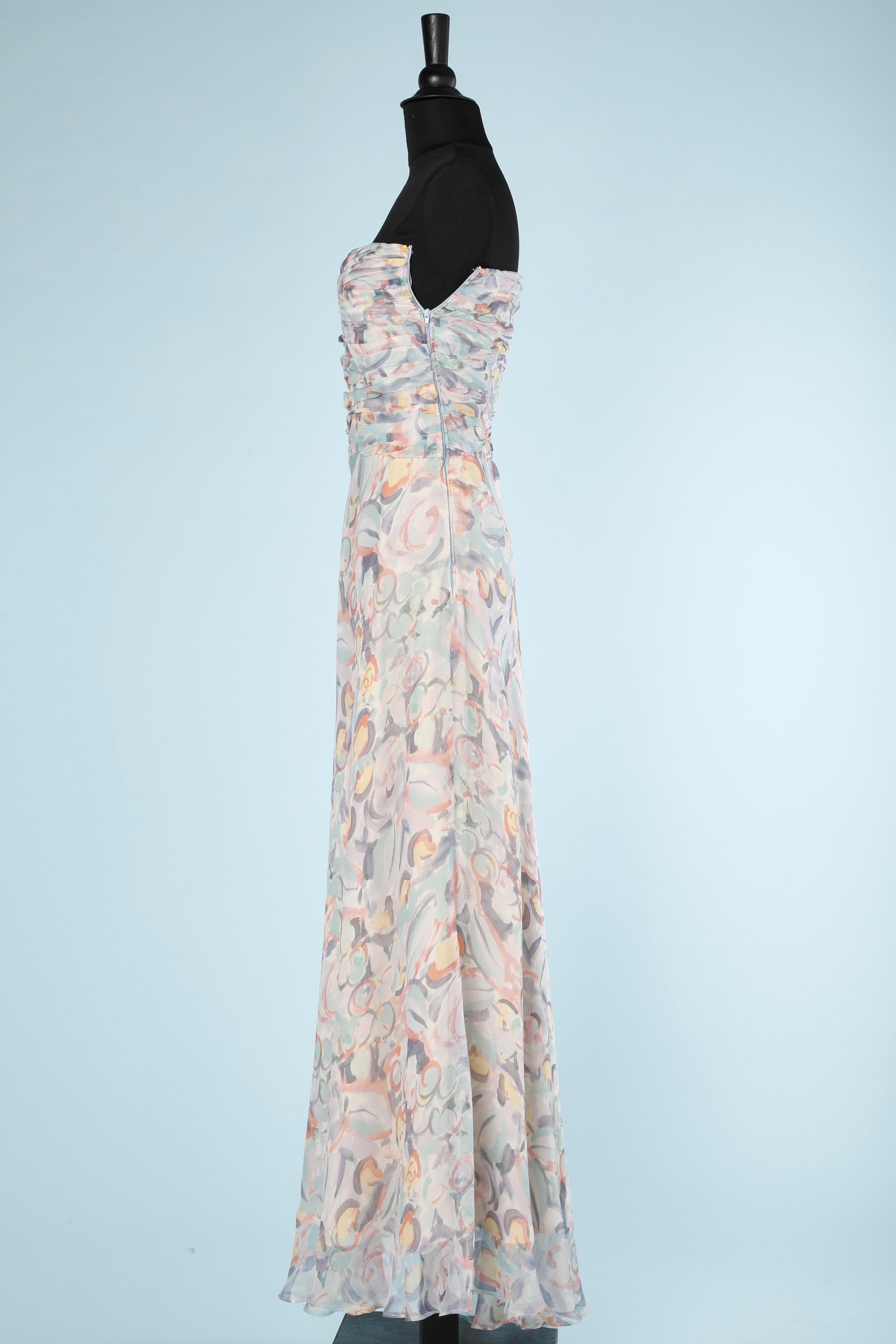 pastel chiffon dress