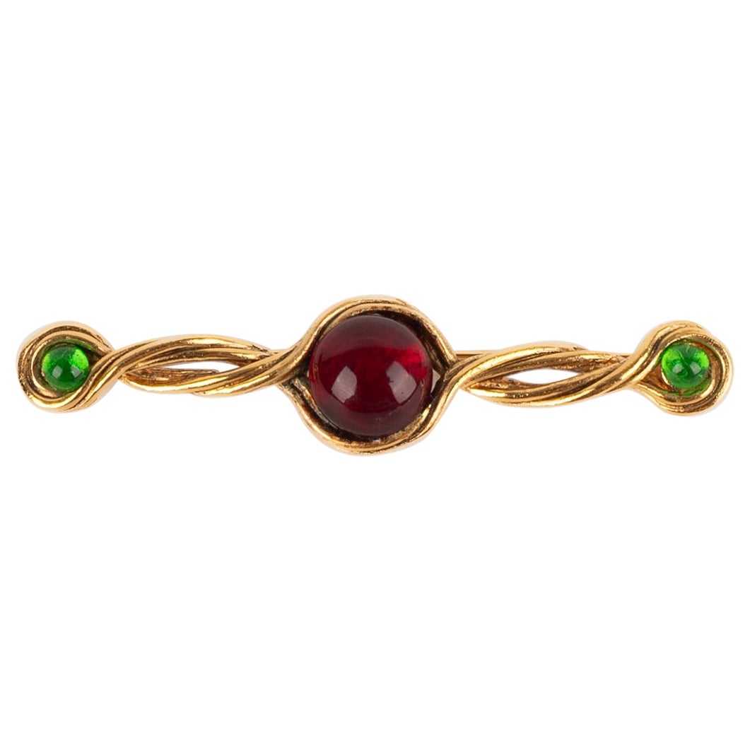 Spilla lunga in metallo dorato Chanel