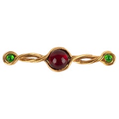 Spilla lunga in metallo dorato Chanel