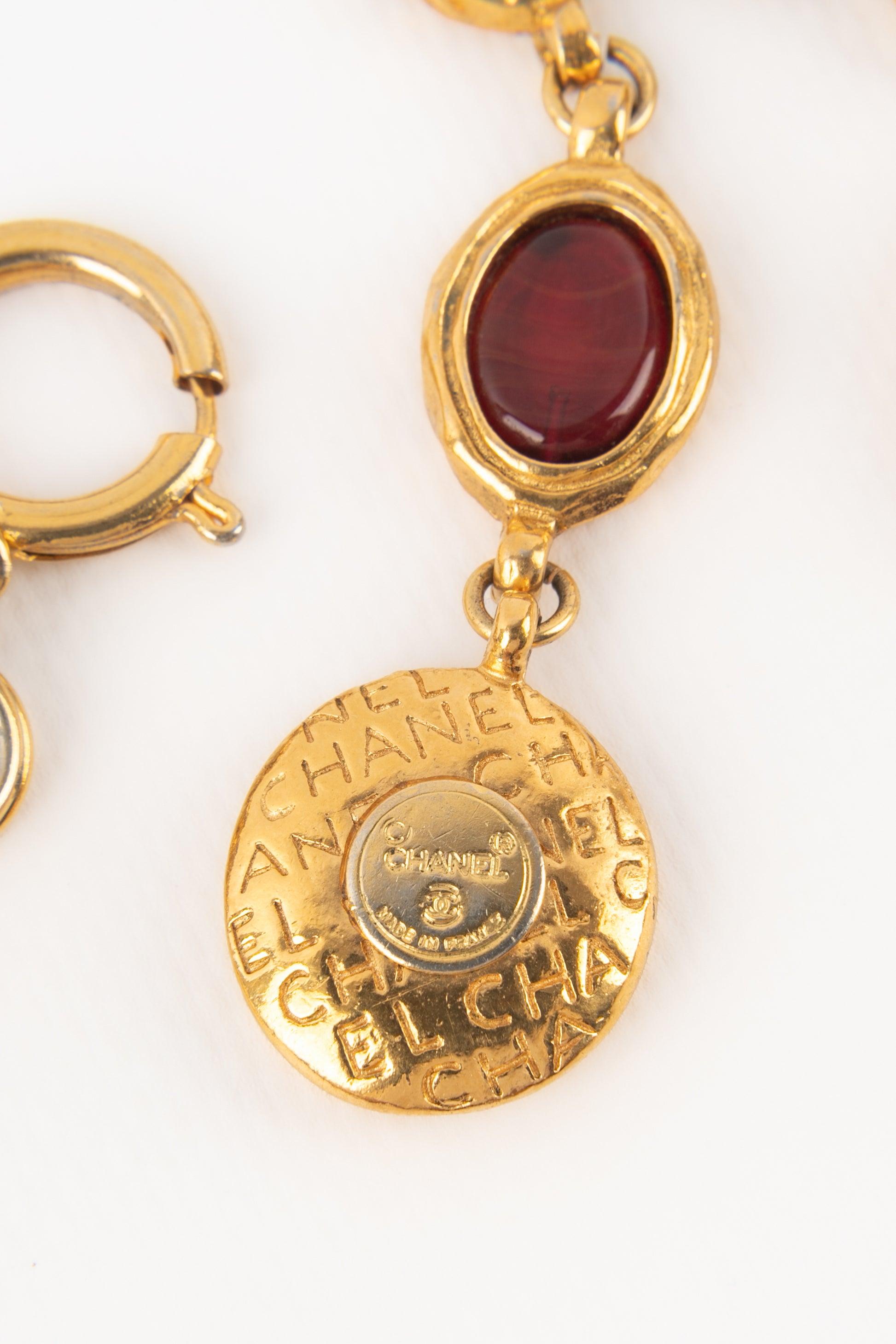 Chanel Long Golden Metal Necklace, 1980s For Sale 6