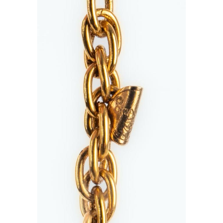 Chanel Long Golden Metal Necklace with Medallions 3