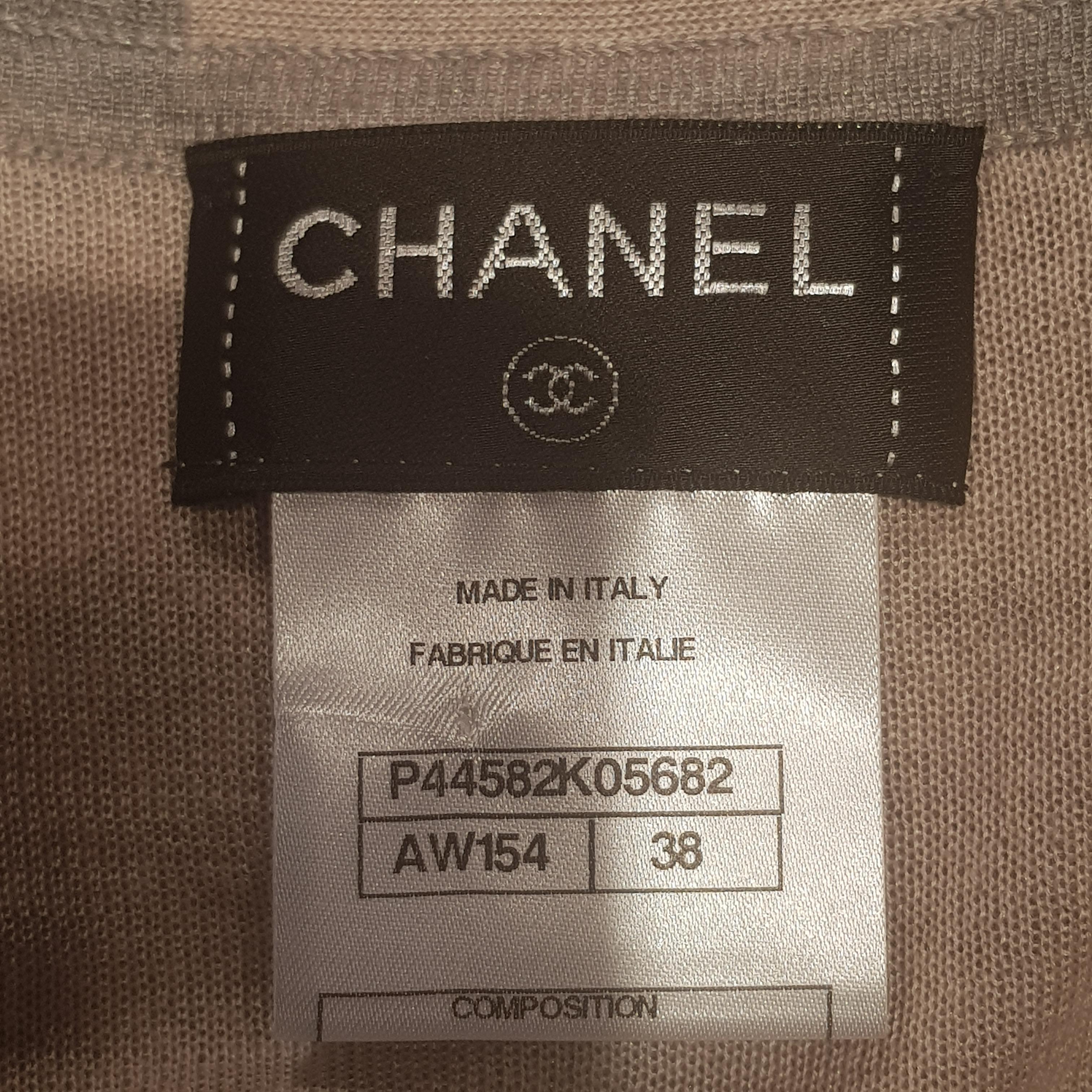 Gray Chanel Long Grey Hooded Lounge Top For Sale