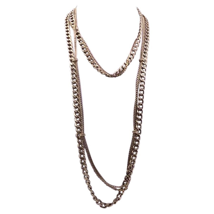 Long Chanel Pearl and Knot Necklace at 1stDibs