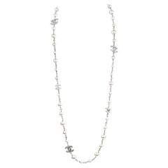 Chanel Long Pearl CC Chain Necklace