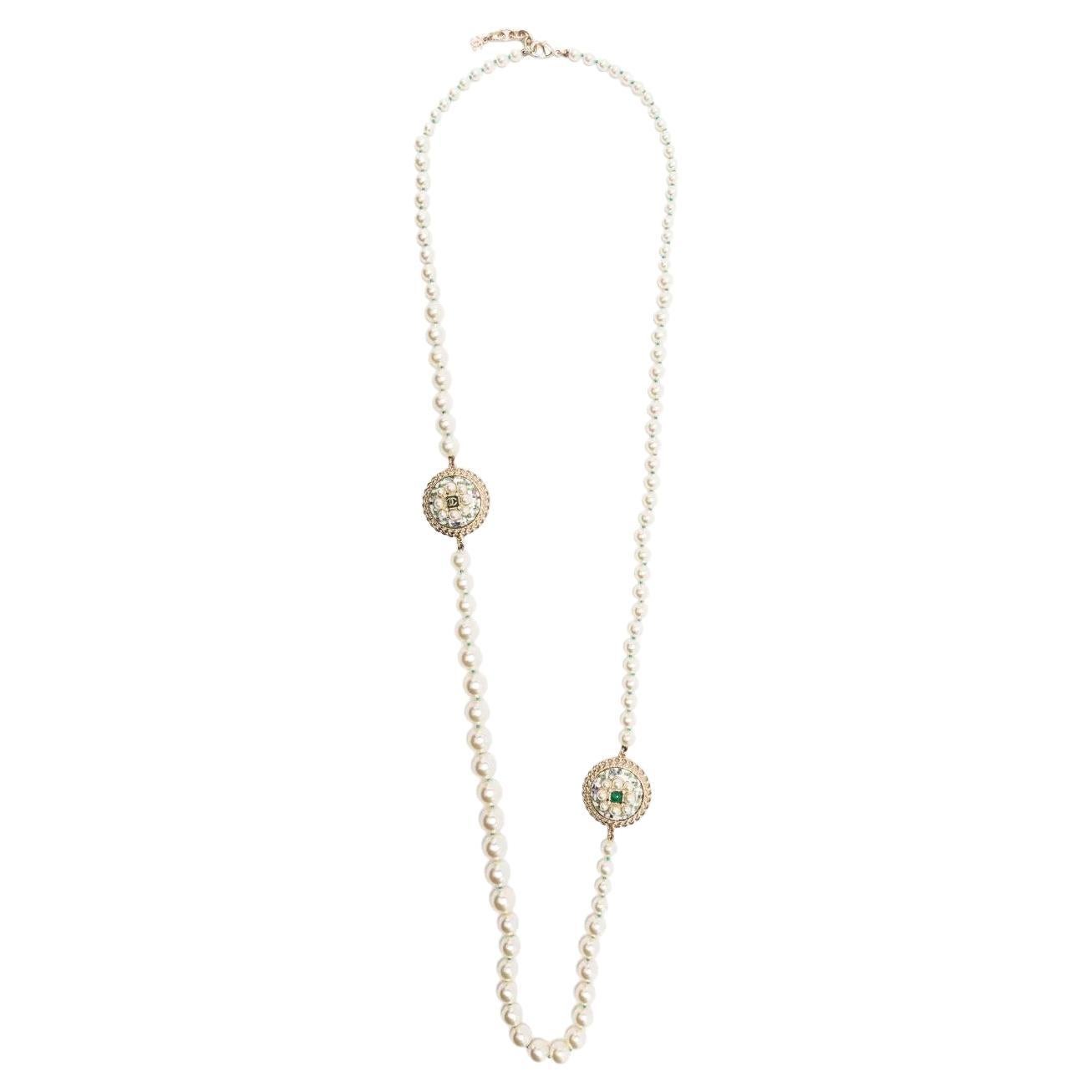 Chanel Long Pearl Necklace 15A
