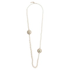 Used Chanel Long Pearl Necklace 15A