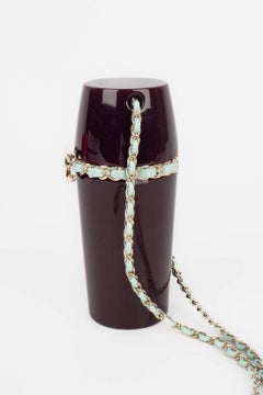 Chanel Long Silvery Metal Lipstick Necklace, 2021 Fall-Winter Collection
