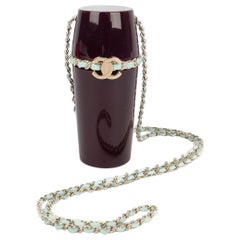 Chanel Long Silvery Metal Lipstick Necklace, 2021 Fall-Winter Collection