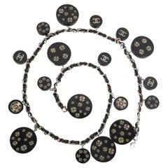 Chanel Long Silvery Metal Necklace, 2003