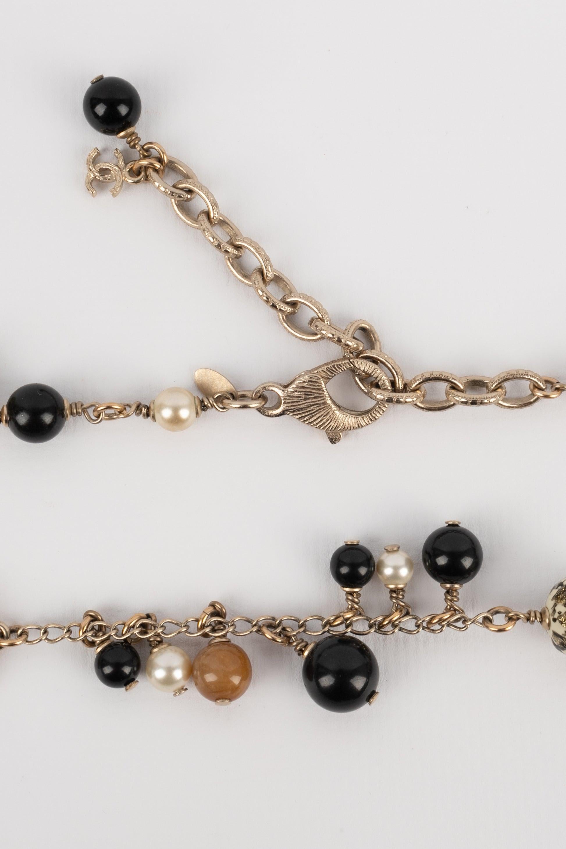 Chanel Long Silvery Metal Necklace, 2011 7