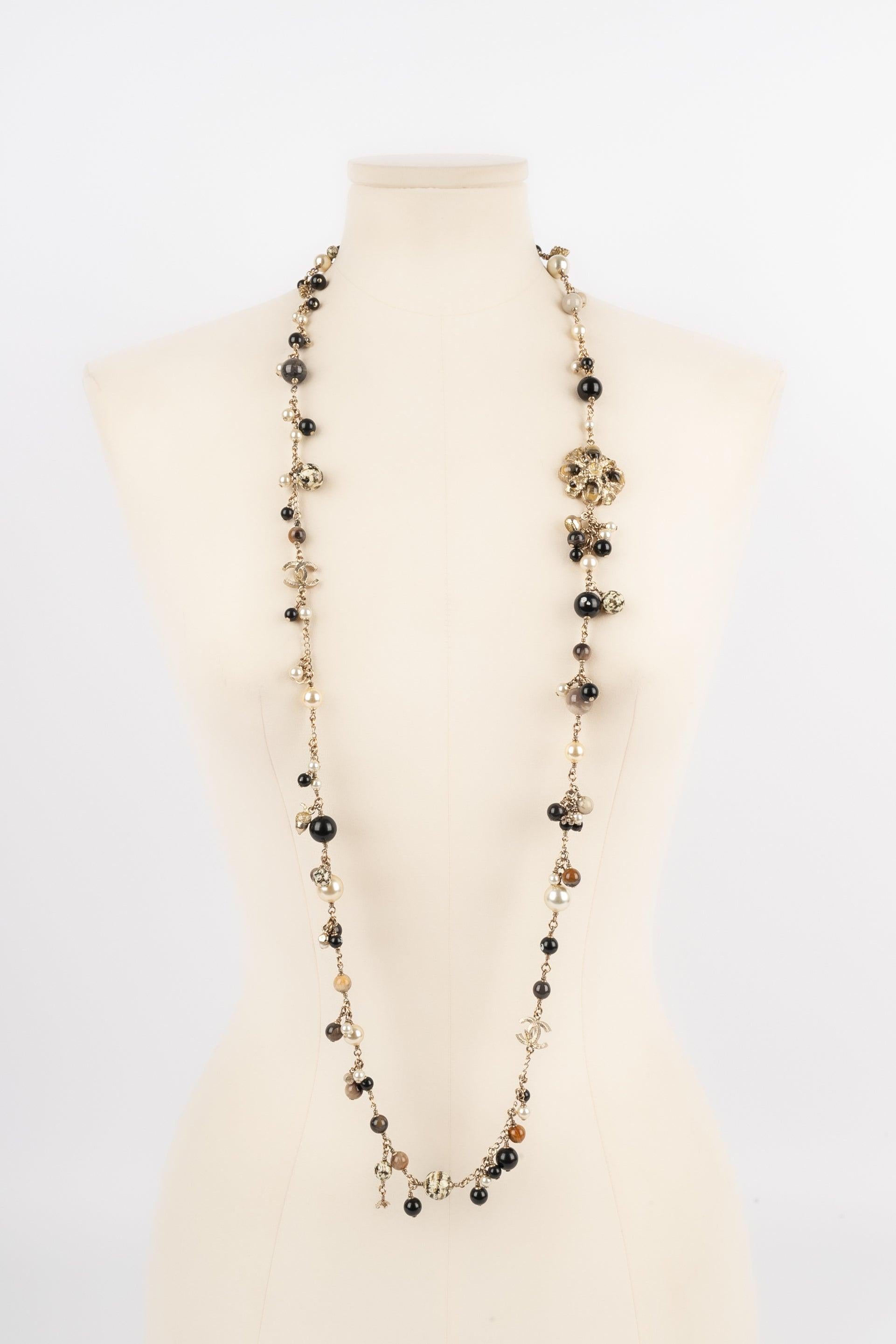 Chanel Long Silvery Metal Necklace, 2011 1
