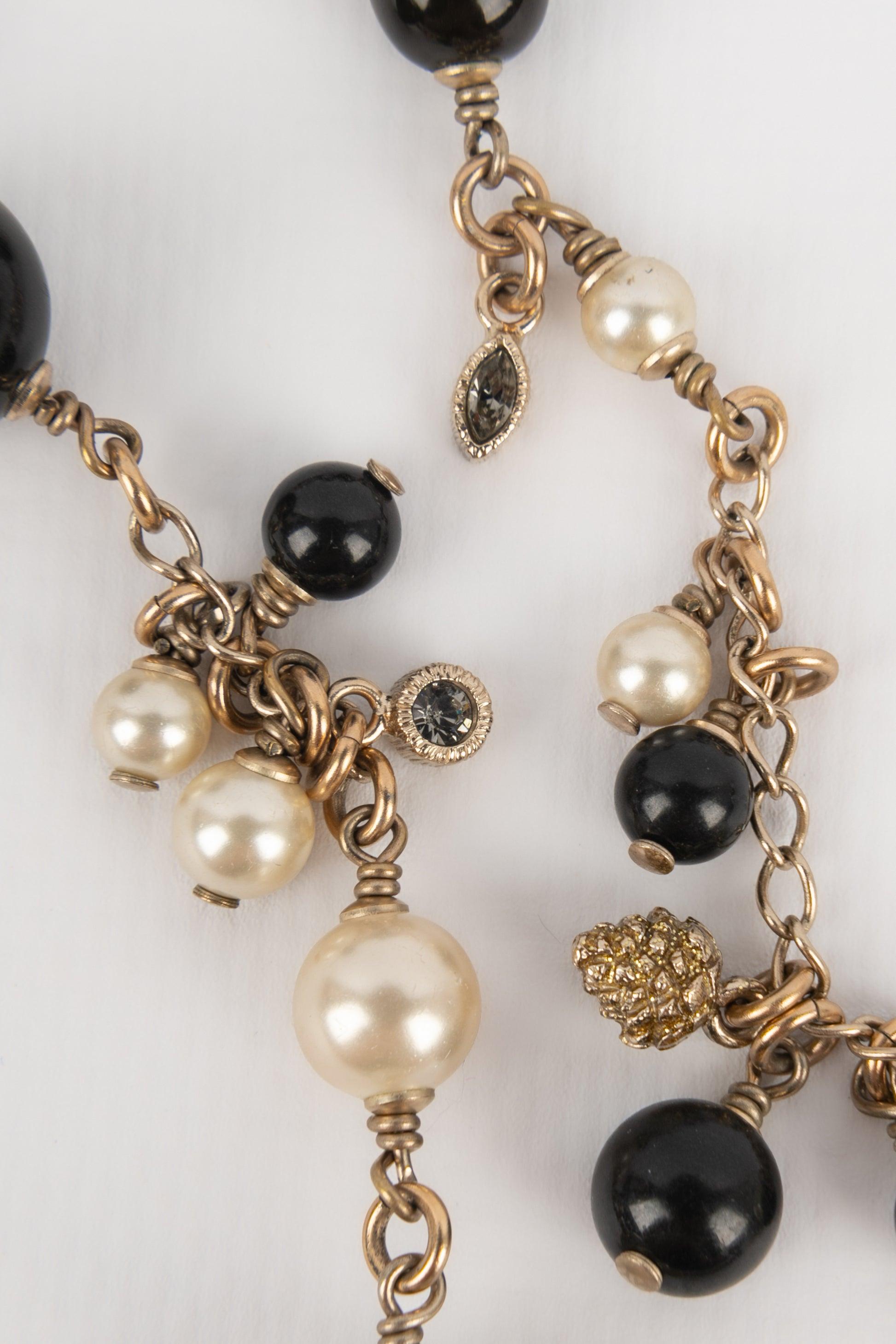 Chanel Long Silvery Metal Necklace, 2011 5