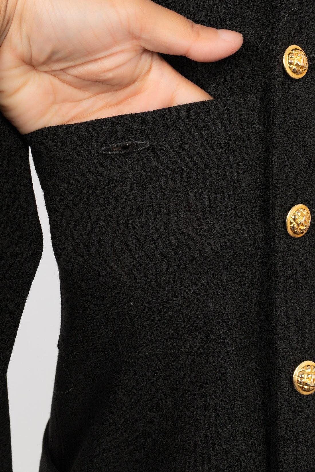 Chanel Long-Sleeved Black Dress, 1980S 3