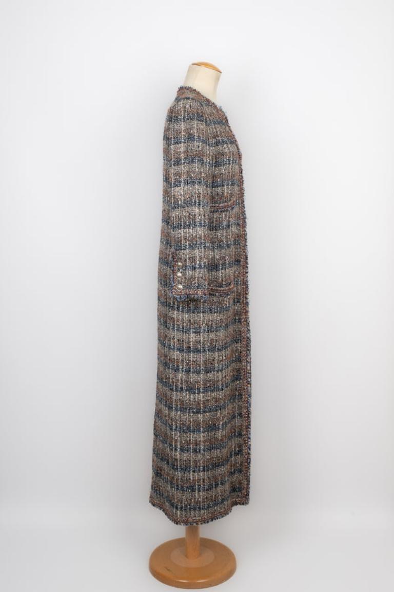 Women's Chanel Long Tweed Jacket, 2004 For Sale