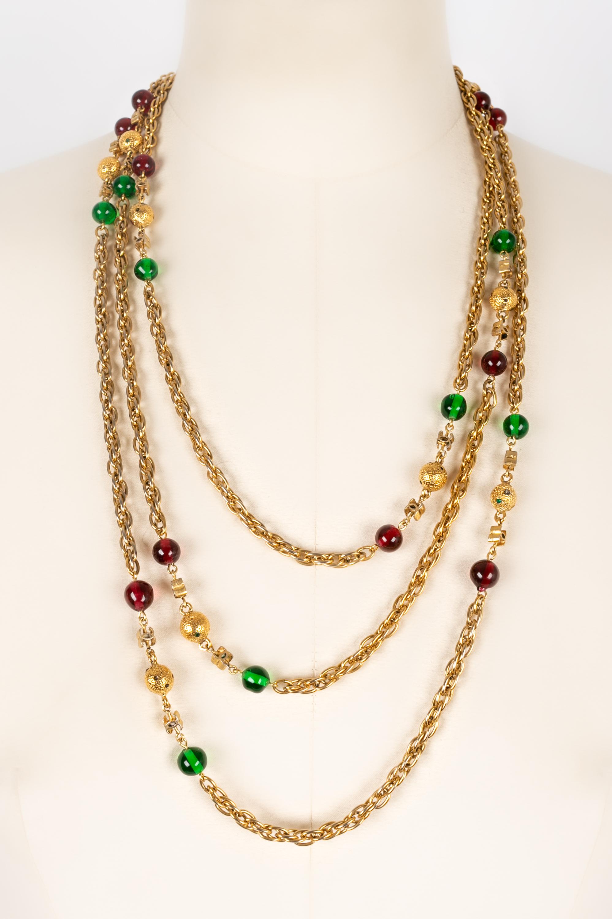 CHANEL long vintage necklace  In Good Condition In SAINT-OUEN-SUR-SEINE, FR