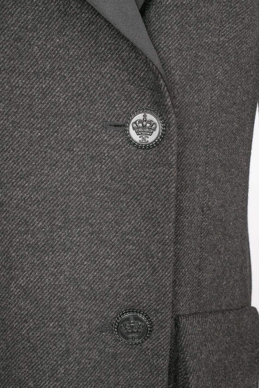 Women's Chanel Long Wool Coat, 2008 For Sale