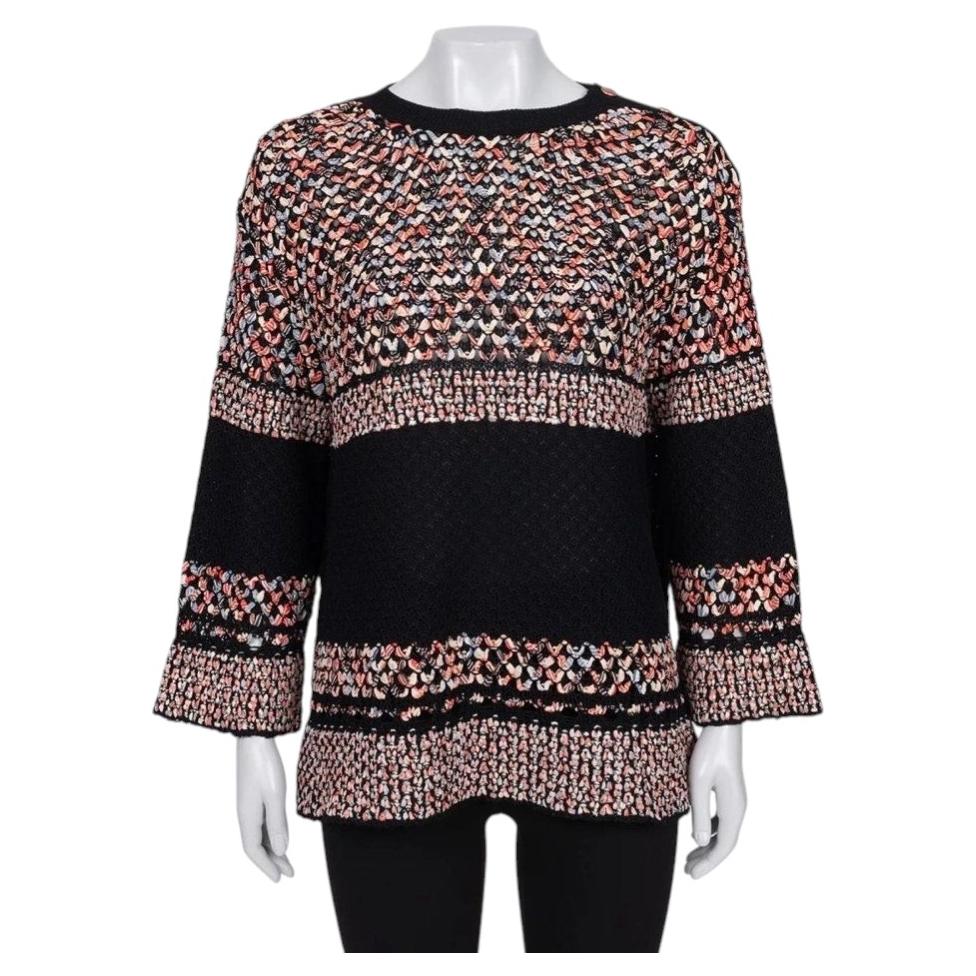 Chanel-Pullover aus Baumwolle und Seide in lockerer Passform – FR40 / L im Angebot